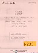 Ikegai-Ikegai AX20Z & AX25Z, NC Lathe Tooling Manual 1984-AX20Z-AX25Z-01